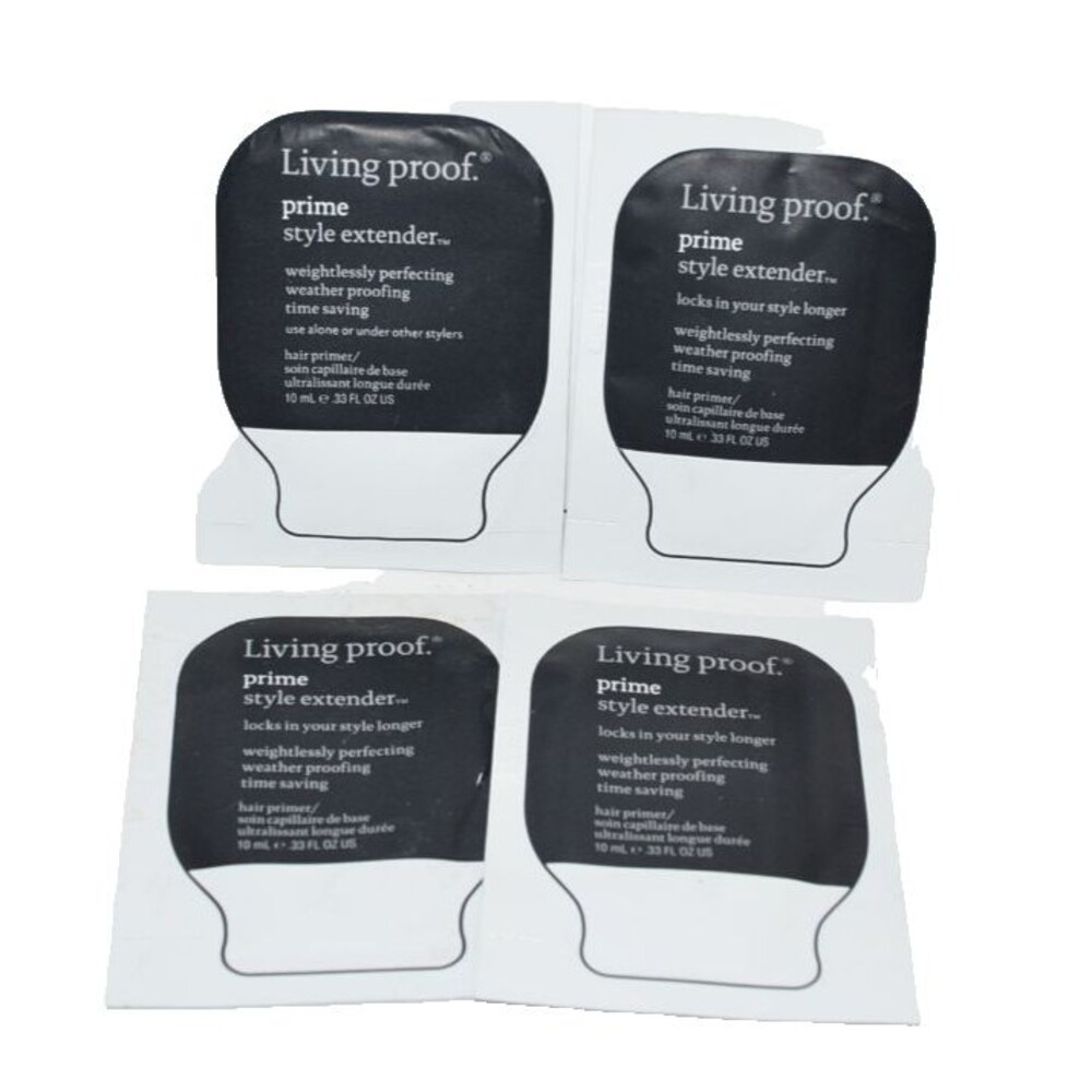 Living proof Prime Style Extender Hair Primer 10ml .33 fl oz travel sz 4 pc